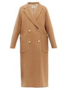 Matchesfashion.com Fendi - Zip Panel Camel Hair Coat - Womens - Brown Multi