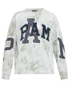 Matchesfashion.com P.a.m. - Logo Patch Tie Dye Cotton Sweatshirt - Mens - Grey Multi