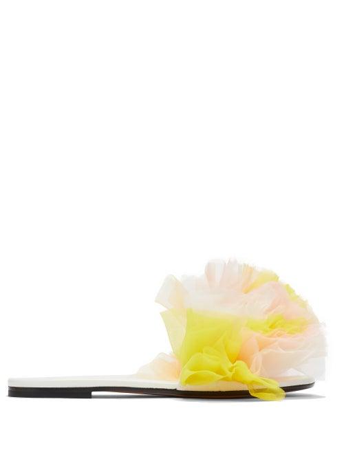 Matchesfashion.com Emilio Pucci - X Tomo Koizumi Tulle Slides - Womens - Multi