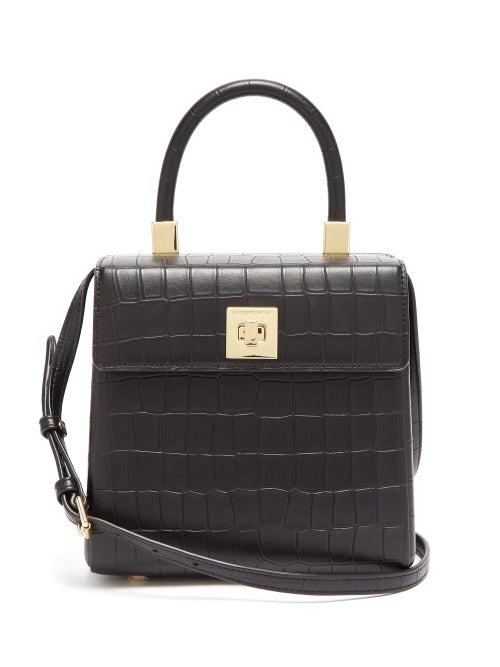 Matchesfashion.com Sparrows Weave - The Classic Crocodile Effect Leather Bag - Womens - Black