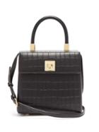 Matchesfashion.com Sparrows Weave - The Classic Crocodile Effect Leather Bag - Womens - Black