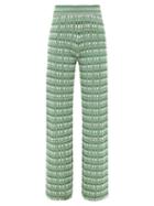 Cordova - The Chalet Checked Knit Merino Trousers - Womens - Green