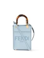 Fendi - Sunshine Mini Leather Cross-body Bag - Womens - Light Blue