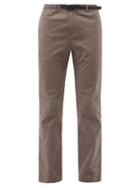 Gramicci - Belted Cotton-blend Twill Trousers - Mens - Brown
