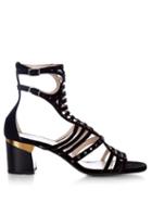 Lanvin Block-heel Suede Gladiator Sandals