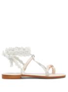 Matchesfashion.com Lvaro - X Thierry Colson Tanna Wraparound Leather Sandals - Womens - White