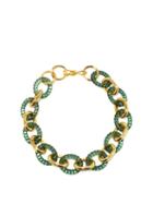 Matchesfashion.com Lizzie Fortunato - Sea Chain-link Gold-plated Necklace - Womens - Green