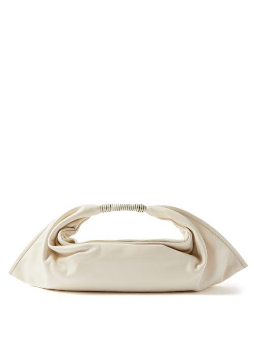 Staud - Jetson Leather Handbag - Womens - Cream