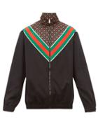 Matchesfashion.com Gucci - Gg Star Jersey Jacket - Mens - Black Brown