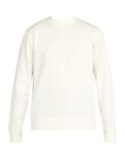 Matchesfashion.com Dunhill - Crew Neck Cotton Sweatshirt - Mens - White