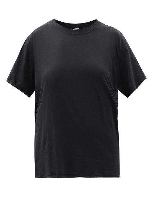 Matchesfashion.com Lululemon - All Yours Crew-neck Cotton-blend Jersey T-shirt - Womens - Black