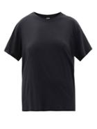 Matchesfashion.com Lululemon - All Yours Crew-neck Cotton-blend Jersey T-shirt - Womens - Black