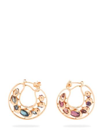 Matchesfashion.com Marie Mas - Dancing Creole Multi Stone 18kt Rose Gold Earrings - Womens - Pink