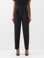 Roland Mouret - Straight-leg Wool-blend Crepe Tailored Trousers - Womens - Black