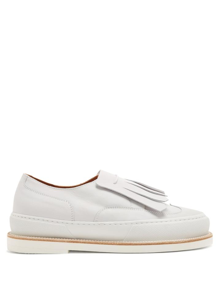 Clergerie Tania Fringed Suede Trainers