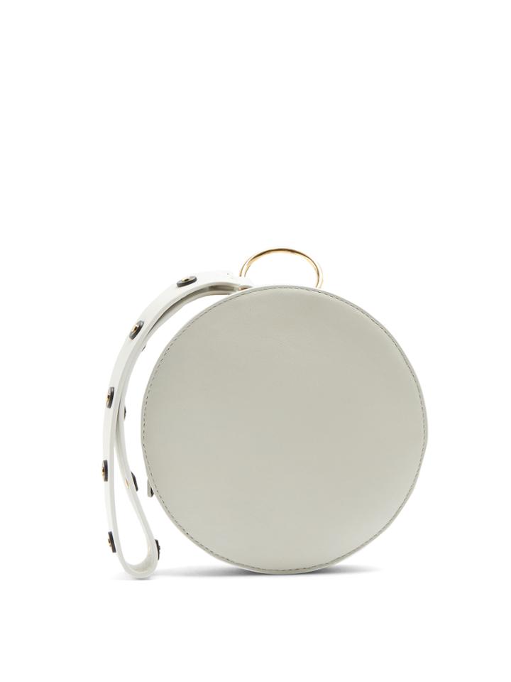 Diane Von Furstenberg Circle Leather Clutch