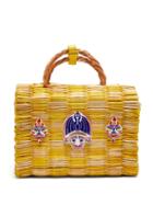 Matchesfashion.com Heimat Atlantica - Tom Tom Medium Basket Bag - Womens - Yellow Multi