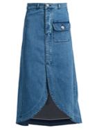 See By Chloé Curved-hem Stretch-denim Skirt