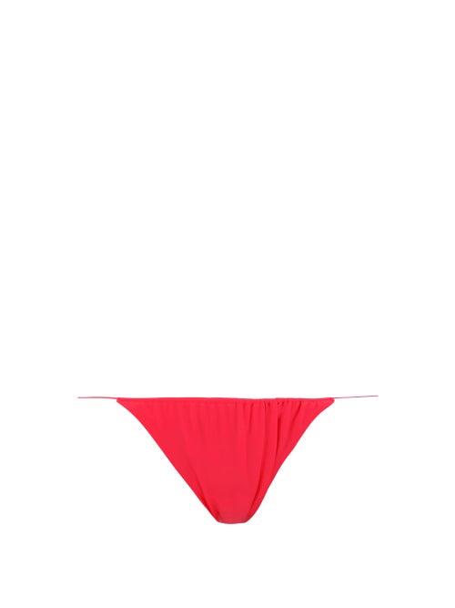 Ladies Beachwear Isa Boulder - Leaf Reversible High-cut Ruched Bikini Briefs - Womens - Orange