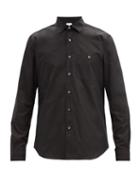Matchesfashion.com Caruso - Patch-pocket Cotton-poplin Shirt - Mens - Black