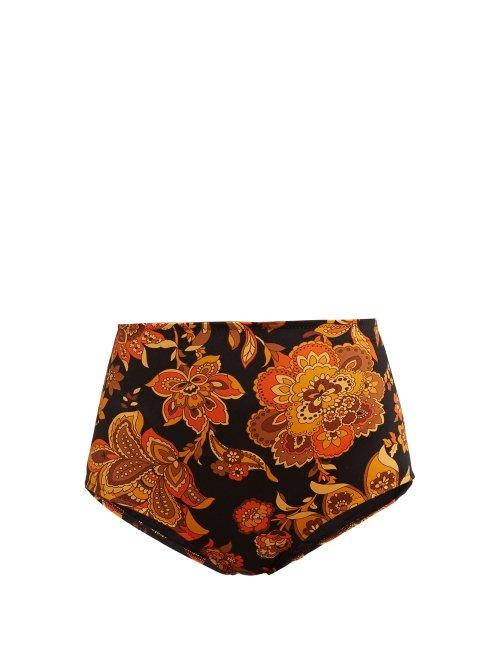 Matchesfashion.com Dodo Bar Or - Ceccile Floral Print Bikini Briefs - Womens - Black Print