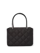 Amina Muaddi - Super Amini Betty Crystal-handle Satin Box Bag - Womens - Black