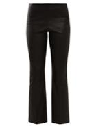 Vince High-rise Kick-flare Leather Trousers
