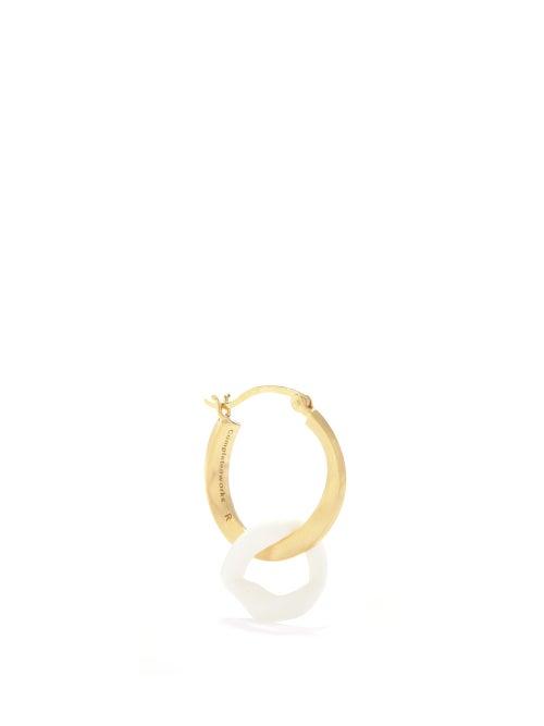 Matchesfashion.com Completedworks - Flawed Logic Ceramic & 14kt Gold-plated Earring - Mens - Gold