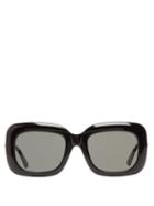 Matchesfashion.com Linda Farrow - Oversized Square Acetate Sunglasses - Womens - Black