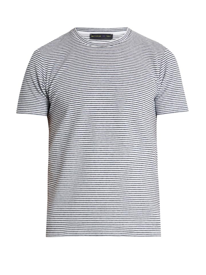 Etro Striped Terry-towelling T-shirt