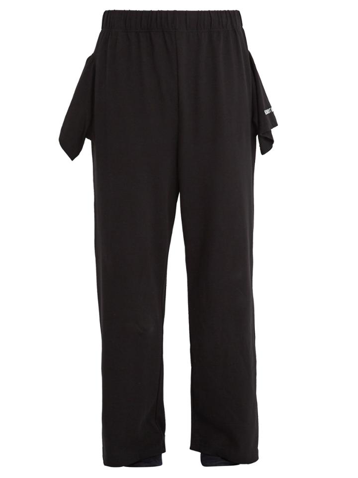 Helmut Lang T-shirt Logo-embroidered Cotton-jersey Track Pants