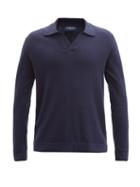 Frescobol Carioca - Aurelio Cotton-blend Polo Shirt - Mens - Navy