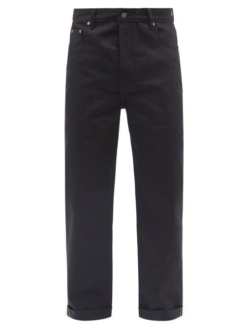 Mens Rtw Raey - Open Organic Selvedge Denim Wide-leg Jean - Mens - Black
