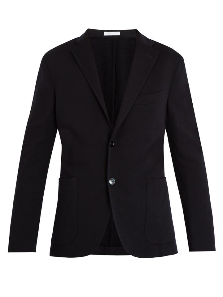 Boglioli Single-breasted Notch-lapel Wool-jersey Blazer