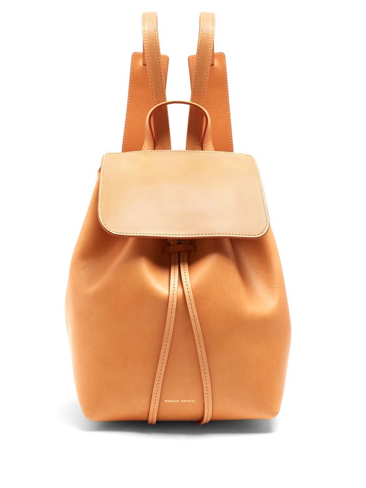 Mansur Gavriel Mini Unlined Leather Backpack