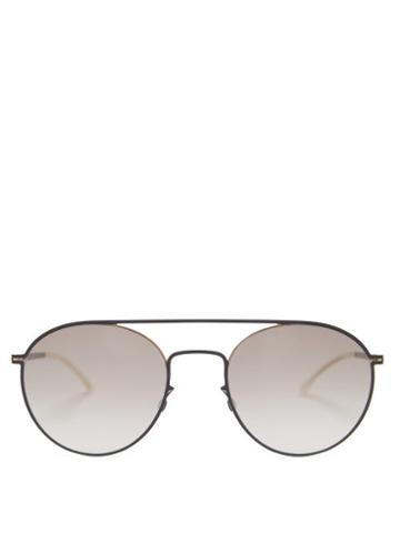 Matchesfashion.com Mykita - Minttu Lite Aviator Sunglasses - Mens - Gold