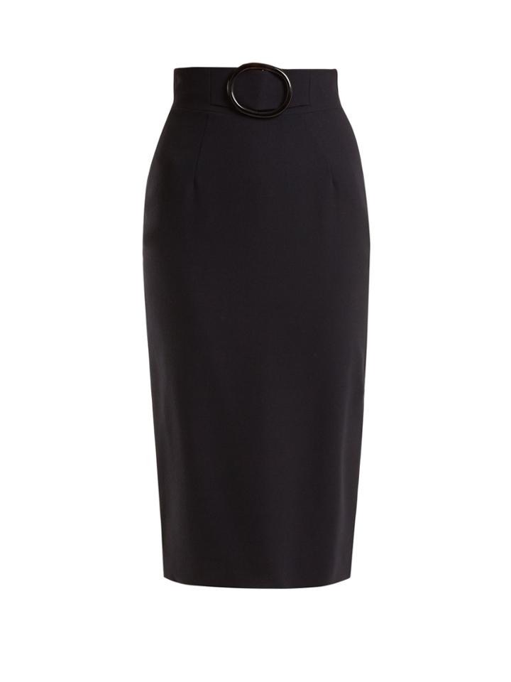 Goat Finch Wool-crepe Pencil Skirt