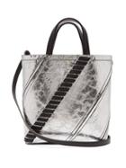 Matchesfashion.com Proenza Schouler - Hex Small Metallic Leather Tote Bag - Womens - Silver