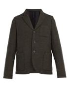 Matchesfashion.com Harris Wharf London - Single Breasted Wool Blend Herringbone Blazer - Mens - Green