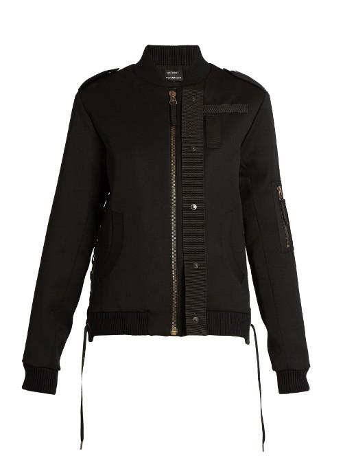 Anthony Vaccarello Lace-detail Wool Bomber Jacket