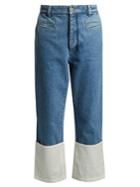 Loewe Contrast-cuff Cropped Denim Fisherman Jeans