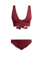Matchesfashion.com Haight - Multi Strap Triangle Bikini - Womens - Burgundy