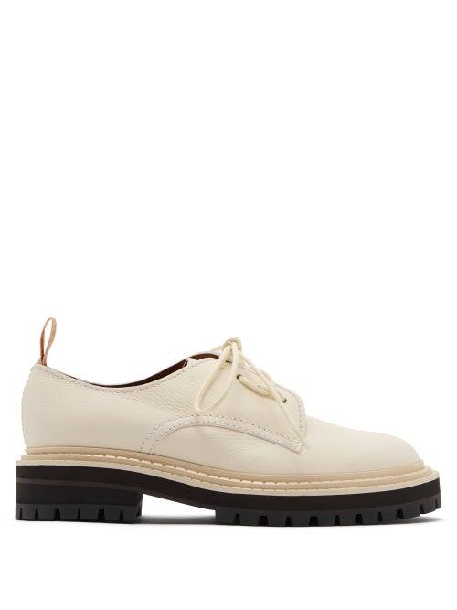 Matchesfashion.com Proenza Schouler - Lace Up Leather Shoes - Womens - White