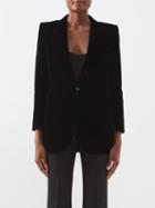 Saint Laurent - Single-breasted Velvet Jacket - Womens - Black