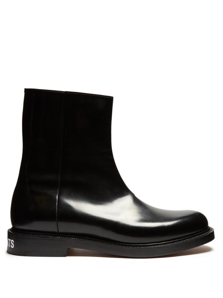 Vetements X Church's Leather Ankle Boots