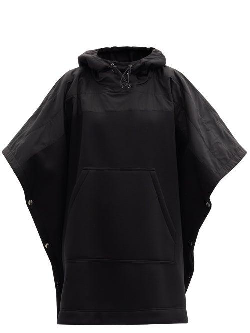 Matchesfashion.com Moncler - Hooded Logo-print Cape - Womens - Black