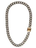 Matchesfashion.com Fendi - Ff-clasp Curb-chain Necklace - Mens - Silver