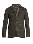 John Varvatos Single-breasted Wool And Linen-blend Jacket