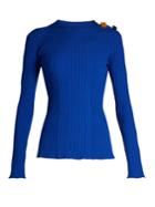 Roksanda Rhea Embellished-shoulder Ribbed-knit Sweater