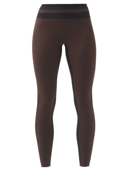 Matchesfashion.com Vaara - Flo High-rise Bi-colour Leggings - Womens - Black Brown